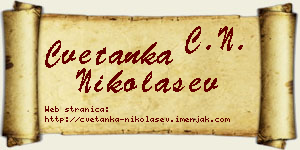 Cvetanka Nikolašev vizit kartica